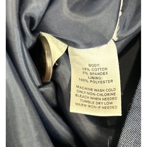 Loft Women's Size 2 Dark Chambray Mini Skirt 6 Button Detail Bib Nautical Lined - Picture 9 of 9